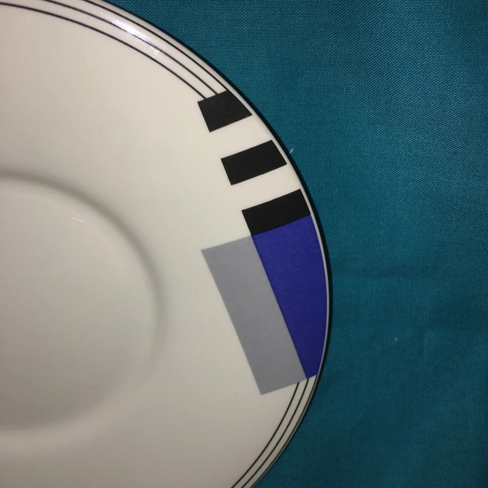 MIkasa High Spirits Saucer Abstracts Geometric Mid Century Designed